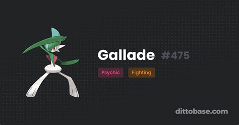 pokemon gallade type|Gallade Pokédex .